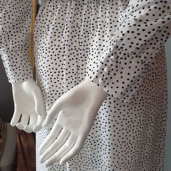 NWT Zara Ditsy Dot Midi Dress - Picture 13 of 14